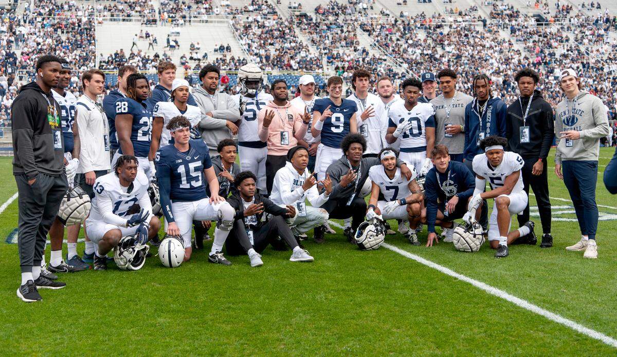 The Penn State football freshman were introduced during the Blue-White game on Saturday, April 23, 2022.