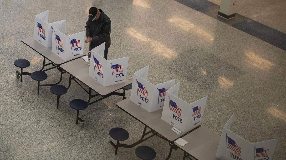 A man votes in a 2020 special election for Pennsylvania House in Bucks County. This week, there will be three special elections for state House seats, this time in Allegheny County.