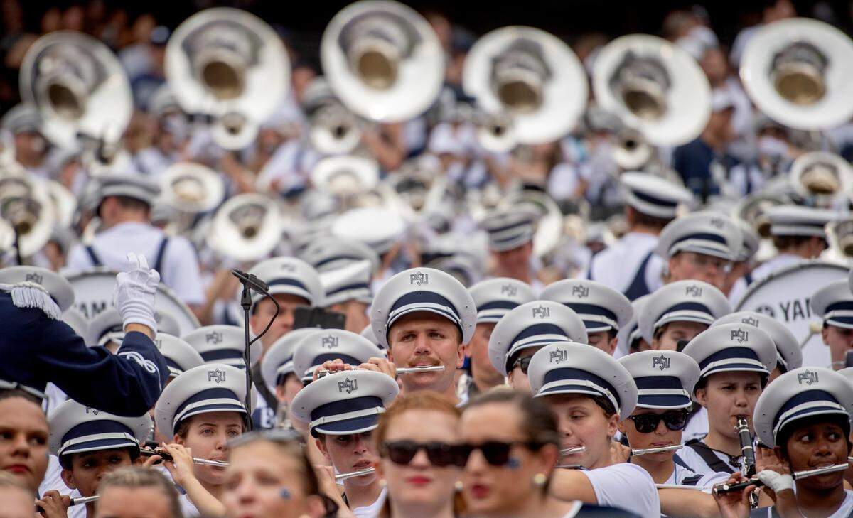 The Penn State Blue Band entertains the crowd during the football game against Ohio on Saturday, Sept. 10, 2022.