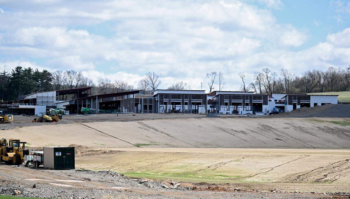Construction of the new Bellefonte Area School District elementary school on Tuesday, April 8, 2025.