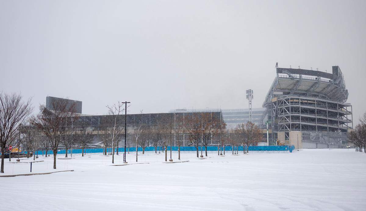 The press box at Beaver Stadium was brought down on Saturday, Jan. 4, 2025.