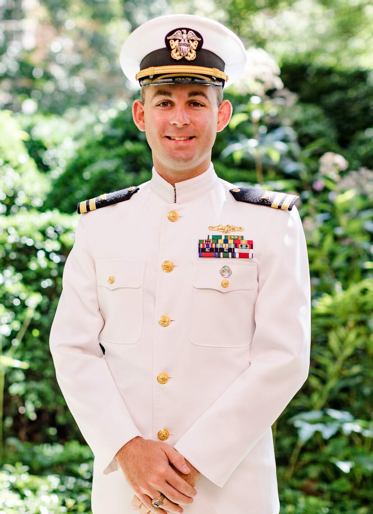 Lt. Hobart Kistler is pictured in Navy uniform.
