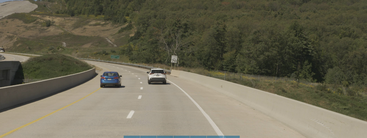 An internal screenshot from PennDOT shows the bridge on I-99 that is partially closed due to a slab of concrete expanding and buckling due to the extreme heat.