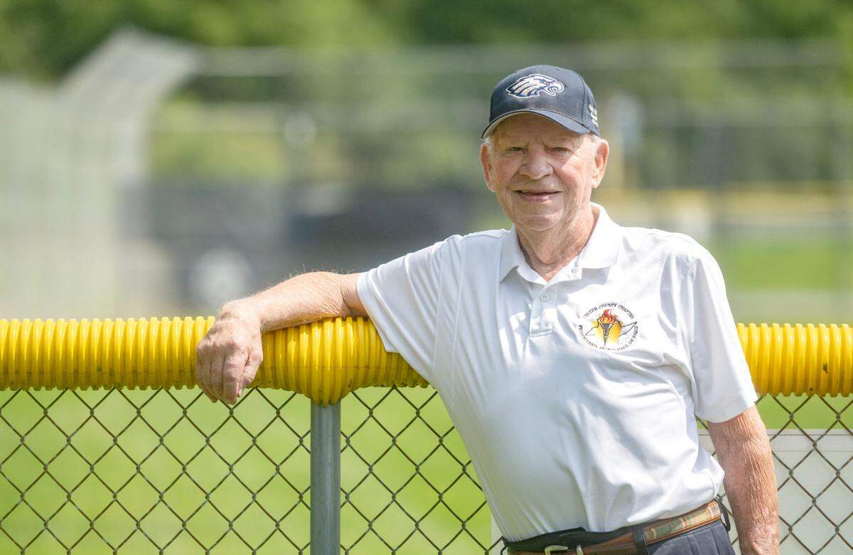Former Centre Daily Times sports reporter and editor Ron Bracken poses for a photo on Thursday, Aug. 15, 2024.