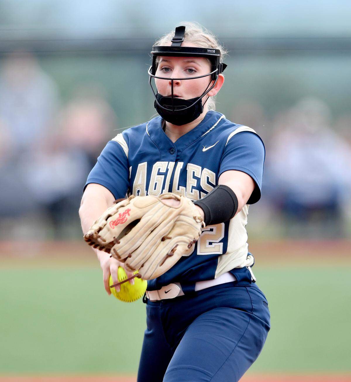 Bald Eagle AreaÕs Madison Peters pitches during the District 6 AAA title game against Cambria Heights on Wednesday, June 2, 2021 at St. Francis.