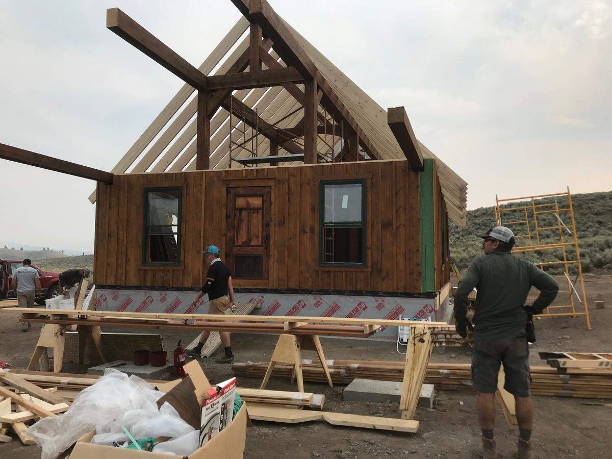 State College resident Brent Pasquinelli fulfilled a longtime dream this year of building his own cabin in Wyoming. The barn was constructed in sections in his Shingletown Road barn.