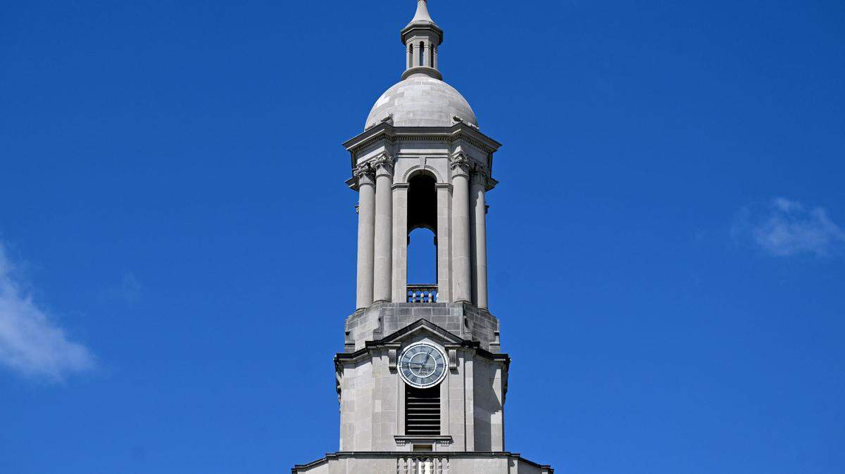 The bell tower of Old Main on Tuesday, April 1 2025.