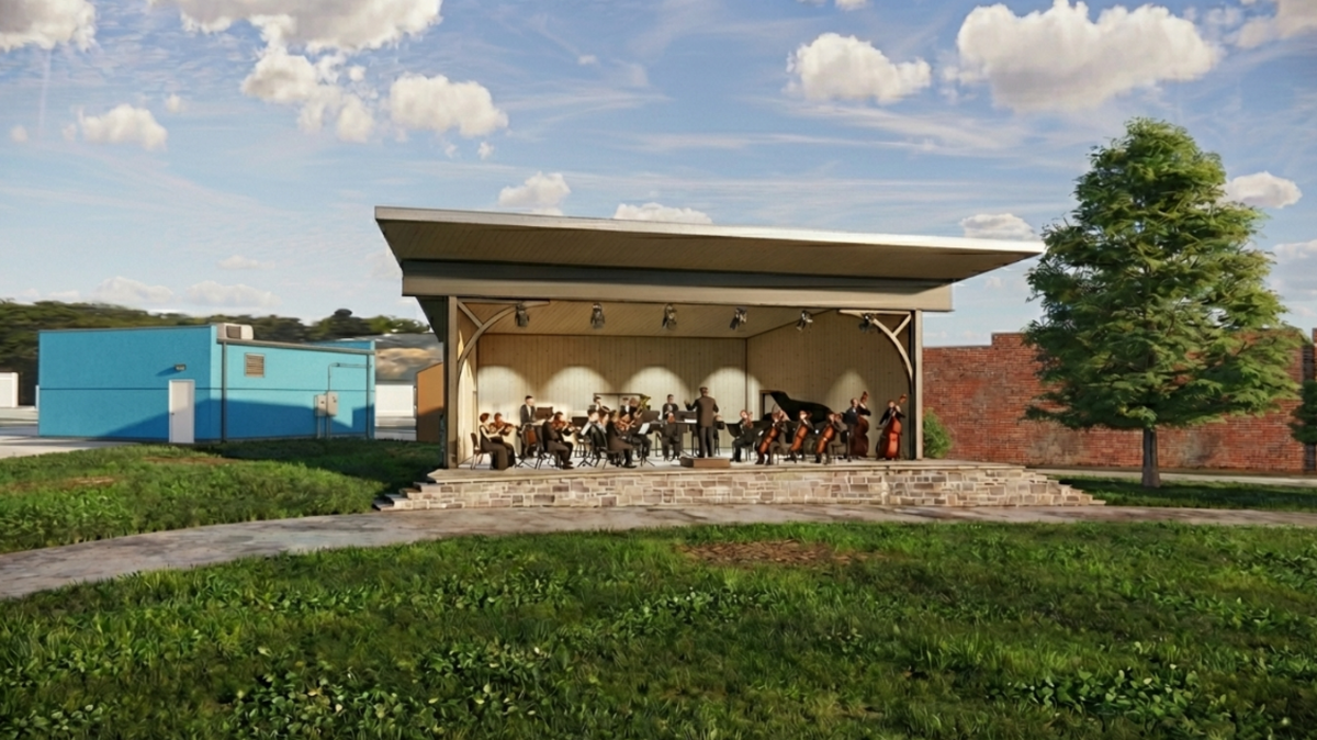 A rendering of the Stage at Talleyrand, provided by Hoffman Leakey Architects, LLC.