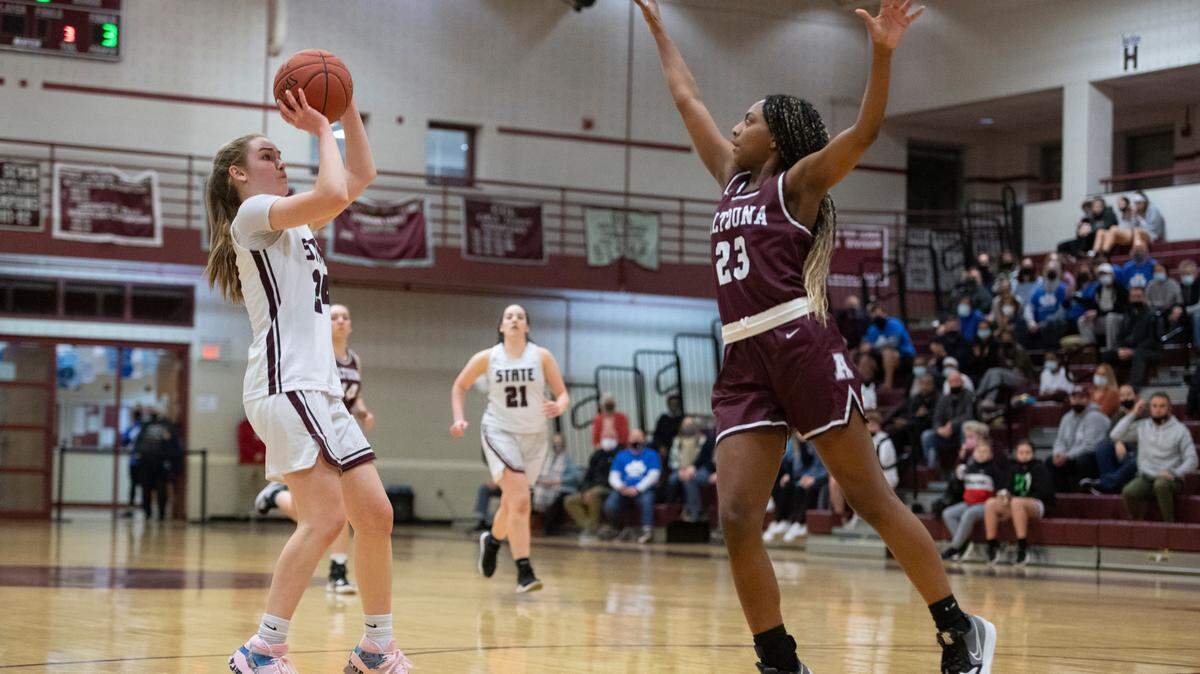 State College’s Jordyn Steindl shoots during Tuesday’s game against Altoona in State College, Pa.