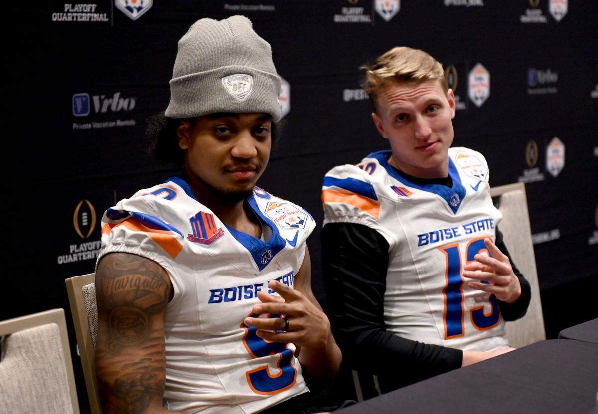 Boise State’s Cameron Camper poses for a photo during media day for the Fiesta Bowl on Sunday, Dec. 29, 2024 at the Camelback Inn.