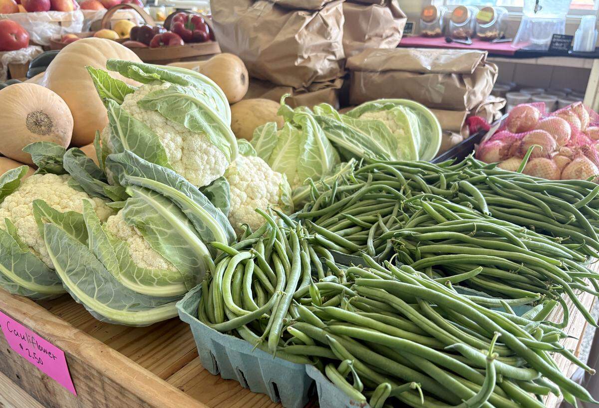 Fresh produce at Kinfork Cafe on Oct. 2, 2025.  