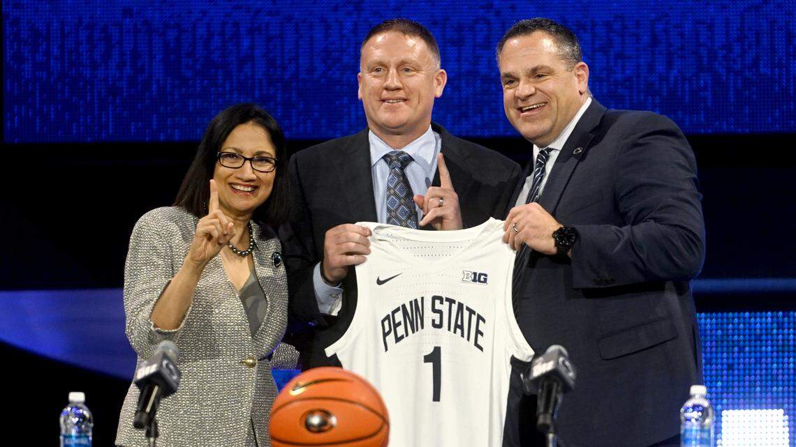 ‘Who wouldn’t want to be here?’: Penn State introduces men’s basketball coach Mike Rhoades