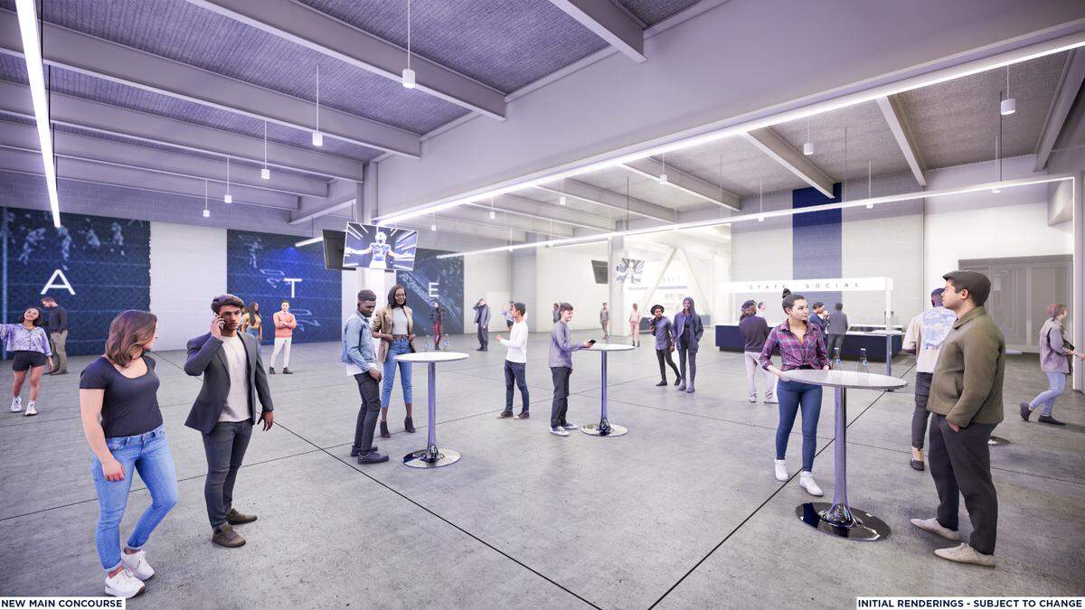 A rendering of the main concourse as part of Beaver Stadium’s nearly $700 million renovation.