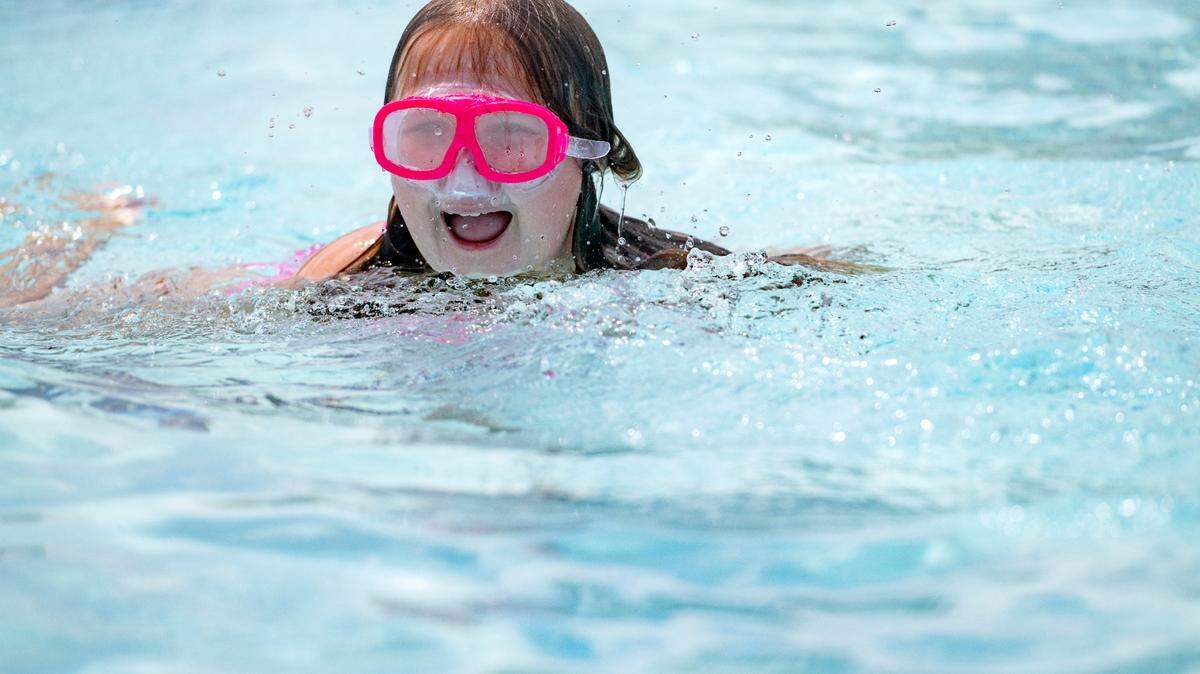 Hailey Nelson, 9 enjoys the water at the Mountain Top Pool on Friday, July 22, 2022. 