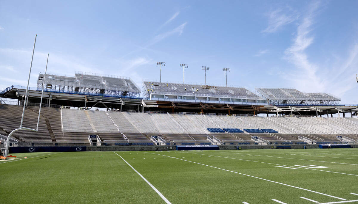 Construction on the west side of Beaver Stadium on Saturday, Aug. 2, 2025.