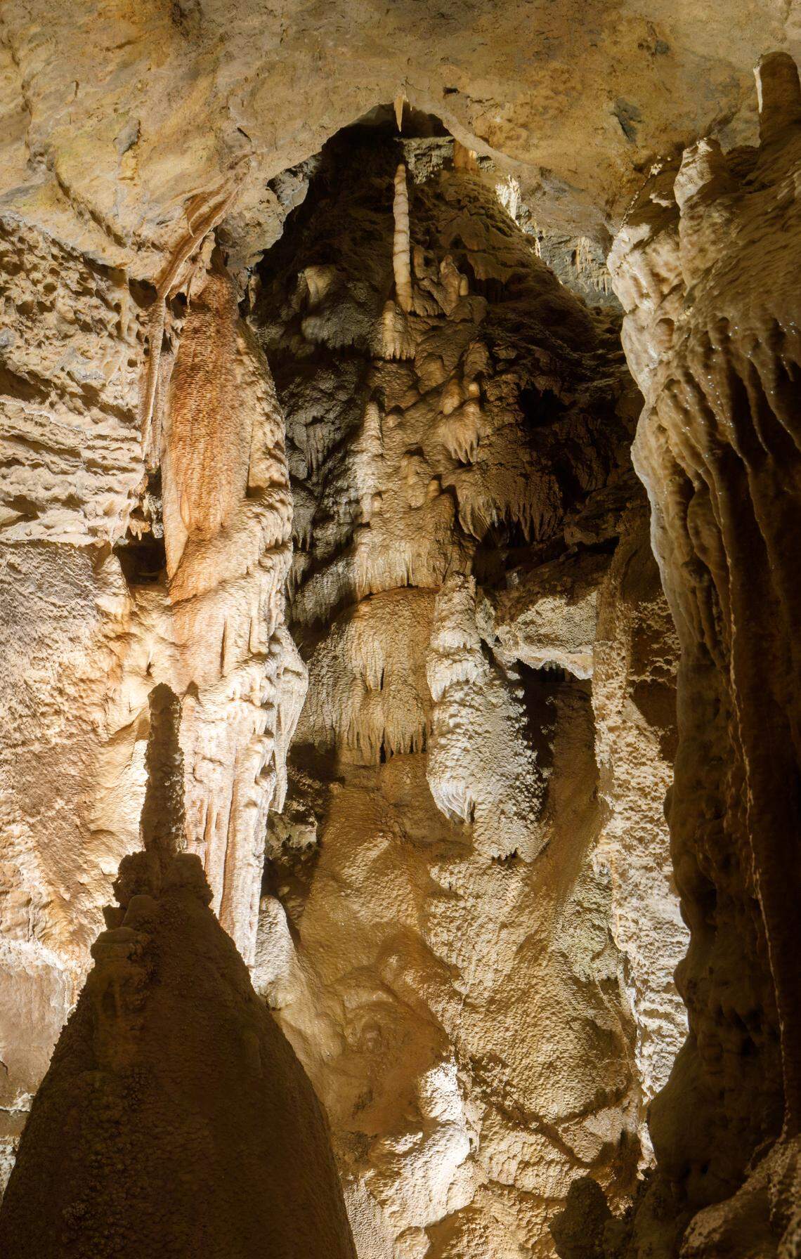 Visitors can tour Whisper Rocks at Lincoln Caverns by foot.