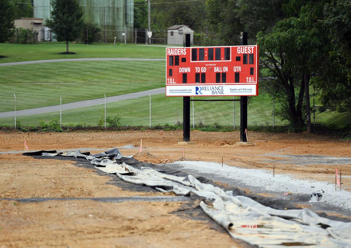 A view of the construction at Bellefonte Area High School’s Rogers Stadium on Friday, Sept. 7, 2018.
