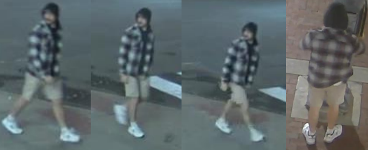 State College police released images of a person they say placed extremist stickers on streetlight and traffic signal poles on Sept. 20, 2022.