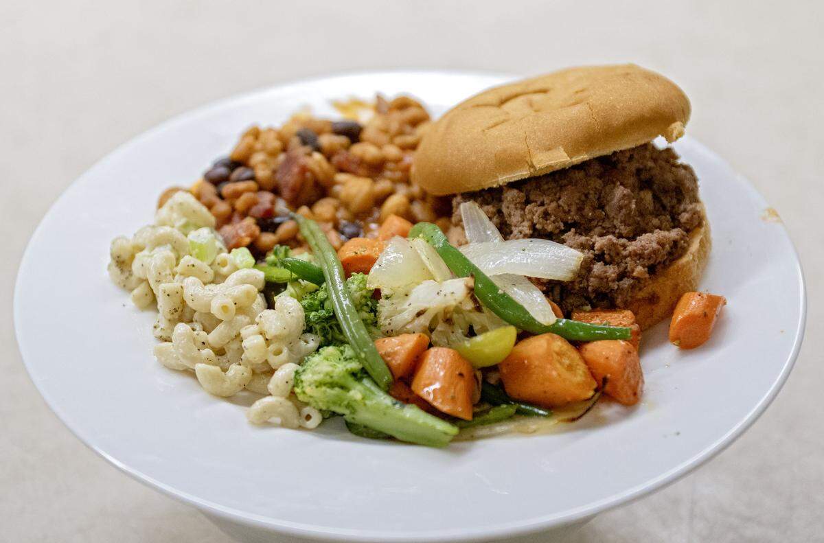 The Community Café meal at St. Andrew’s Episcopal Church included sloppy Joe, baked beans, roasted veggies, macaroni salad in addition to soup, salad and deserts on Thursday, Nov. 20, 2025.