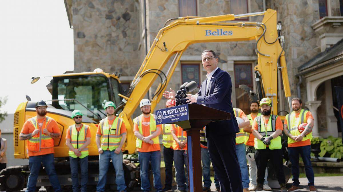 Gov. Josh Shapiro announces a $20B investment by Amazon in Pennsylvania data centers in Salem Township and Falls Township.