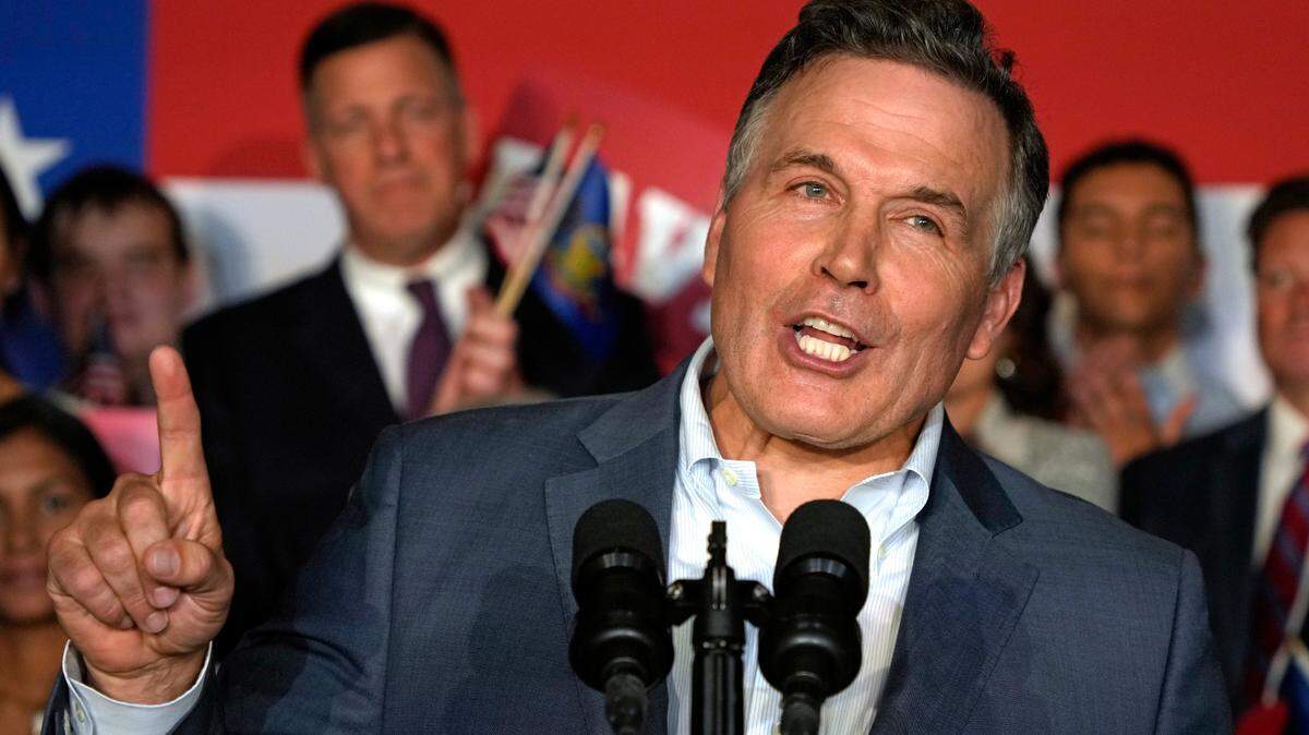 Republican David McCormick addresses supporters after announcing he will enter Pennsylvania’s U.S. Senate race and make his second bid for the office, this time to take on Democratic Sen. Bob Casey, Thursday, Sept. 21, 2023, at the Heinz History Center in Pittsburgh.
