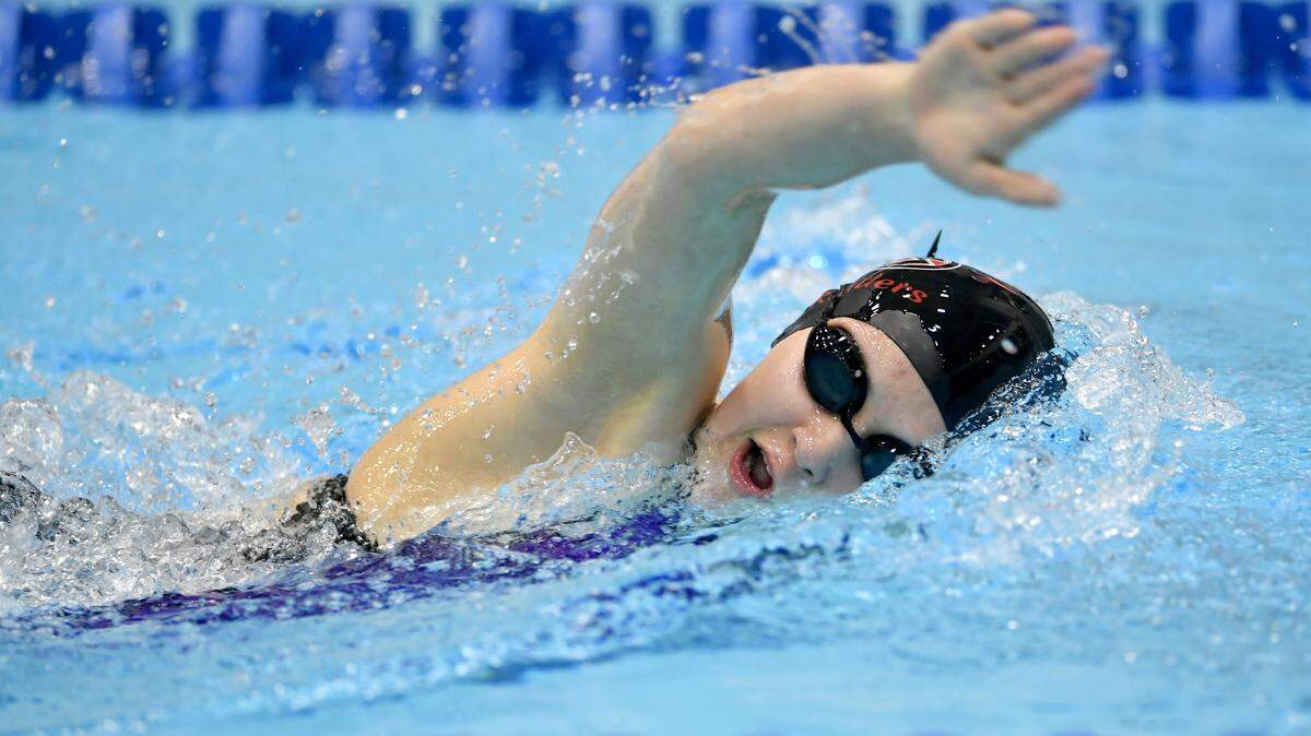 Bellefonte’s Zoey Cole, seen here last season, finished 13th Thursday in the 500 freestyle at the PIAA Class 2A Swimming and Diving Championships with a time of 5:17.76 at Bucknell’s pool.