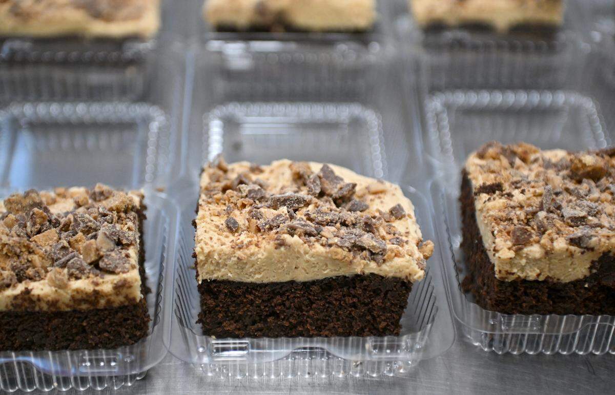 Chocolate cake is among the baked goods available at Kathryn’s.
