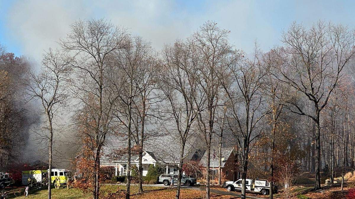 Crews were forced to battle a blaze in the 100 block of Chapelwood Lane in Walker Township on Friday afternoon, as a building was on fire and a wildfire was also in the vicinity.