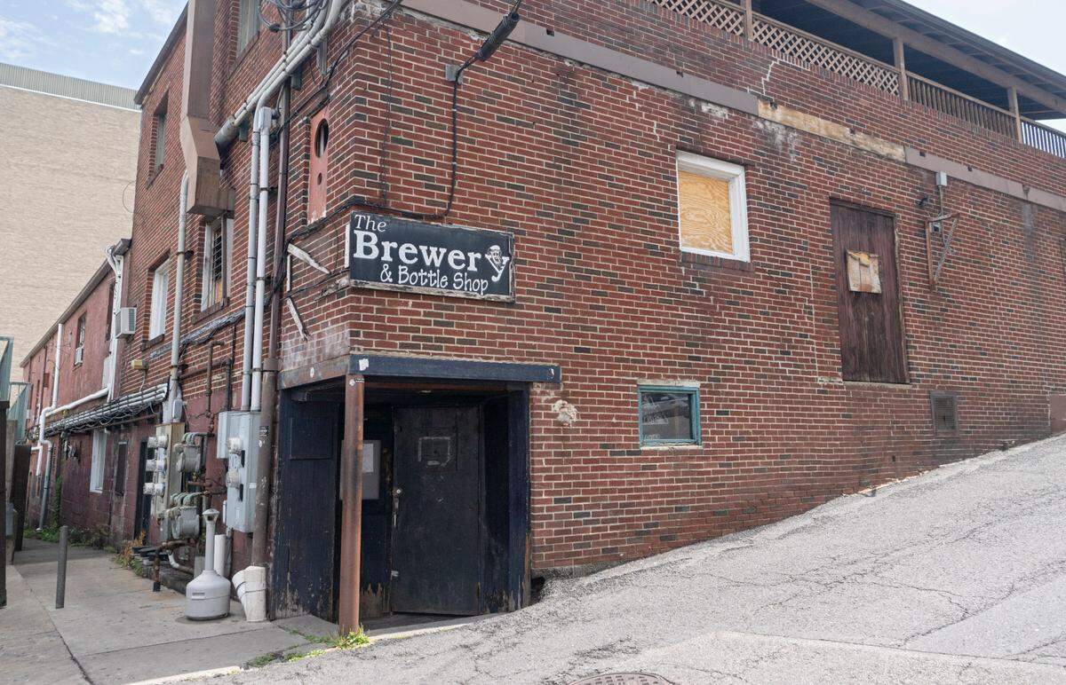 The Brewery & Bottle Shop in the building on the corner of McAllister Street and East Beaver Avenue.