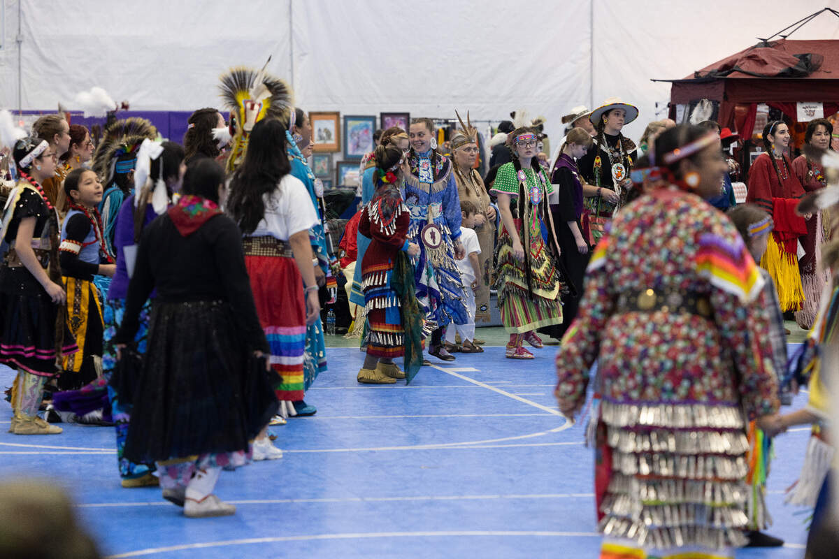 Dancers at the Penn State 2025 Powwow on March 29, 2025 at C3 Sports Complex.