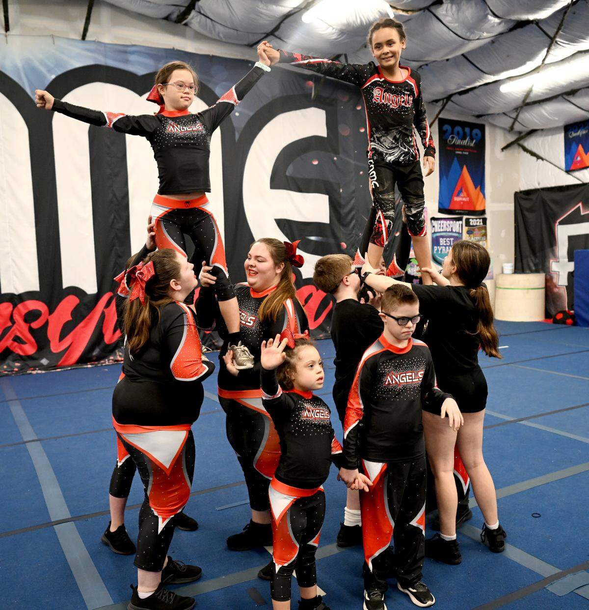 The Fame Angels practice their routine on Tuesday, March 12, 2024.