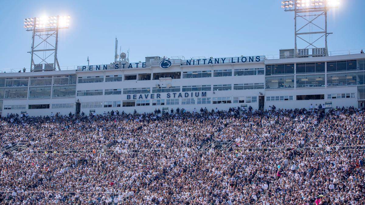 A view of the press box and the west side of Beaver Stadium as Penn State fans cheer on the Nittany Lions during the game against Central Michigan on Sept. 24, 2022.