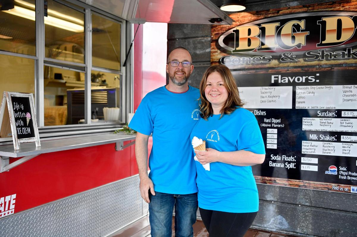 Jim and Danielle Snyder run Big D’s Cones and Shakes in Milesburg.