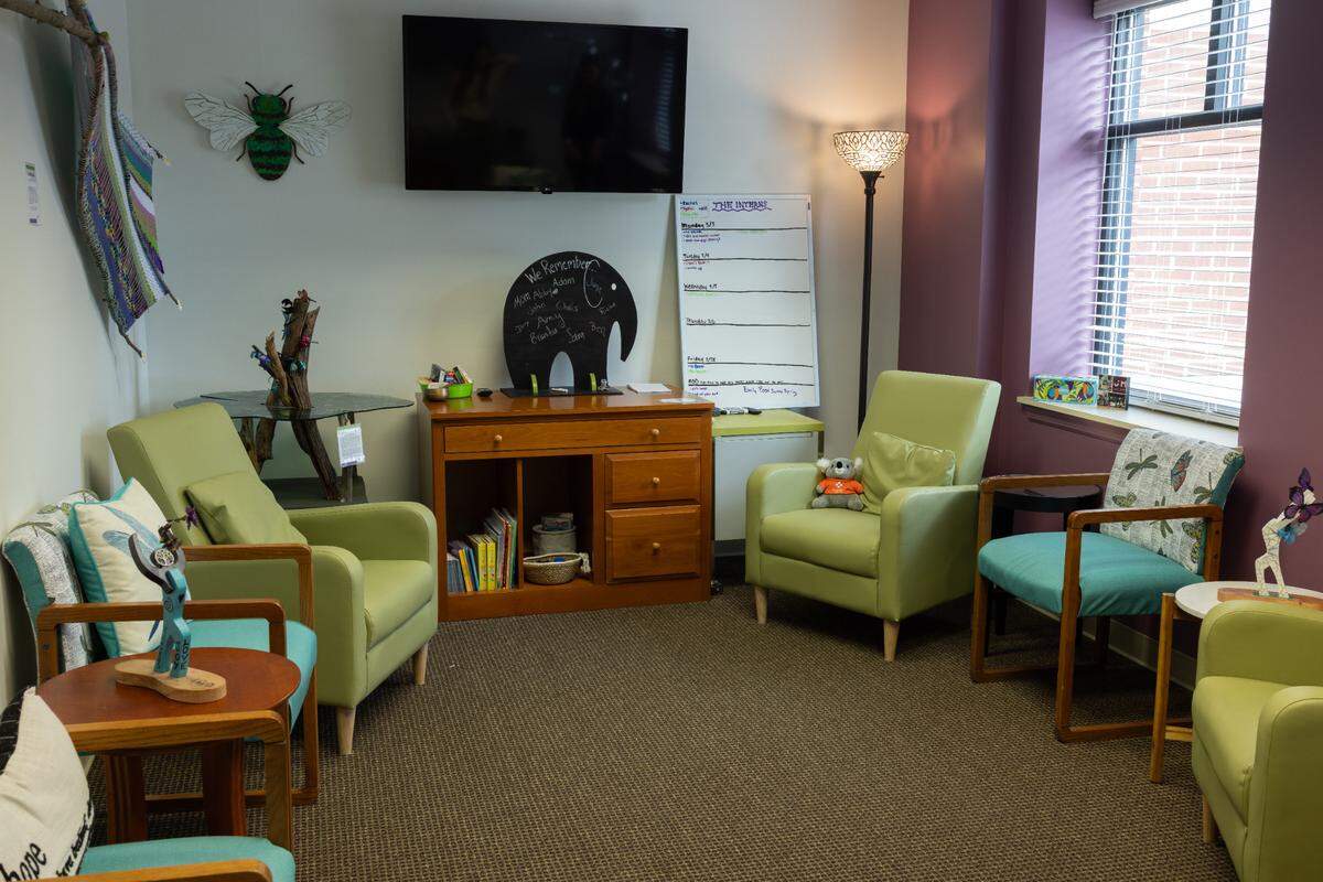 A group counseling room at Jana Marie Foundation in pictured.