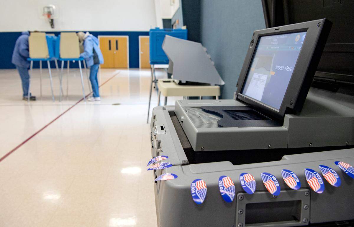 College Township residents vote at the Mount Nittany United Methodist Church in 2021.