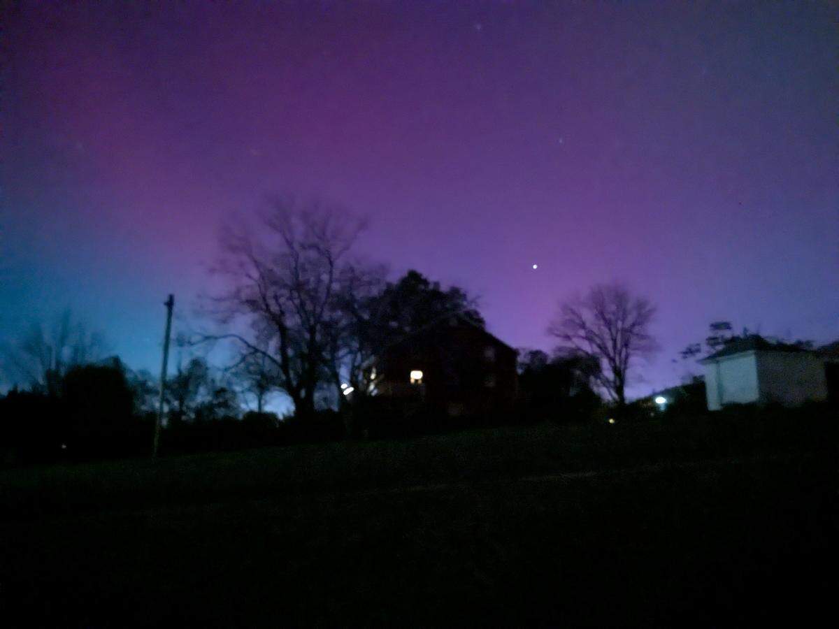 Catherine Bryson shares a view of the northern lights Thursday from Millheim.