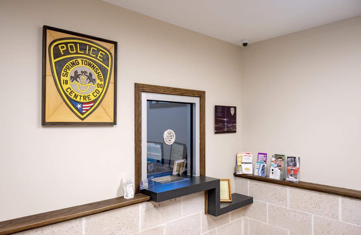 The vestibule for the Spring Township Police Department station on Wednesday, Sept. 10, 2025.  