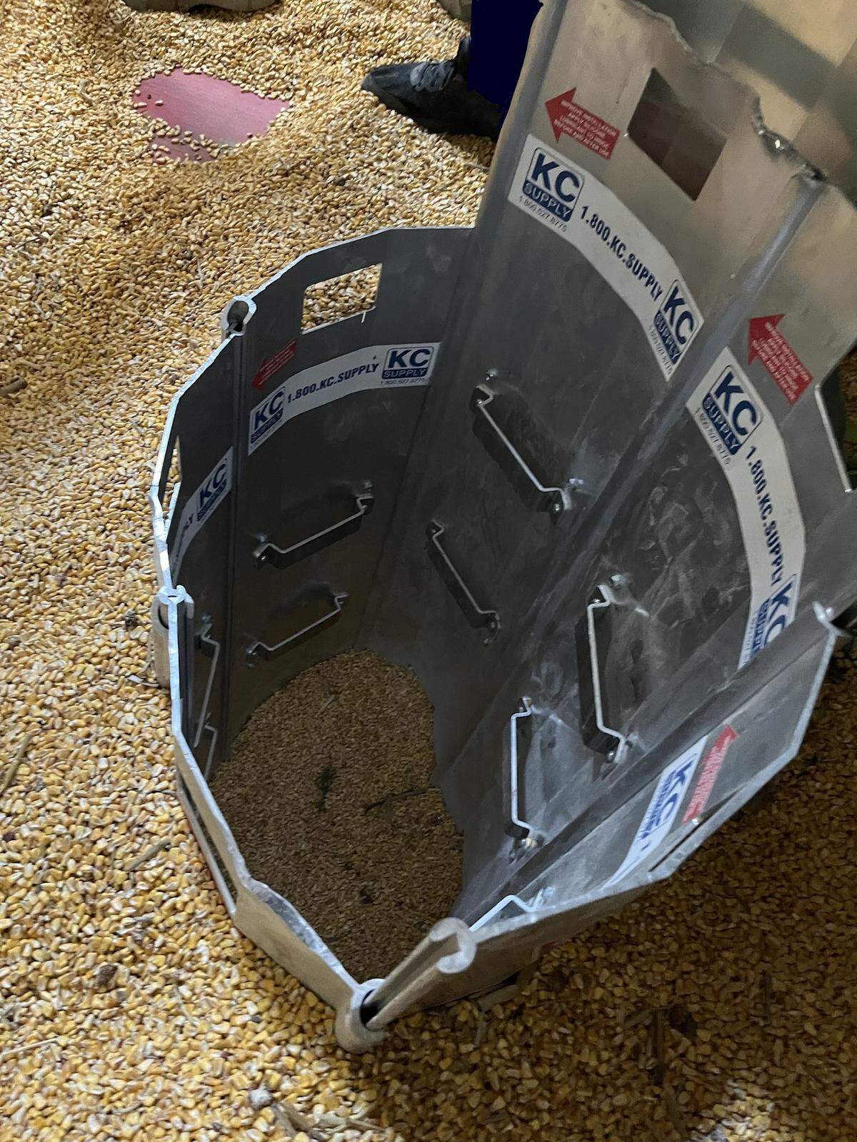 The Great Wall of Rescue, a tool designed to assist in grain bin rescues, was used during an agricultural rescue on Saturday in Centre County.