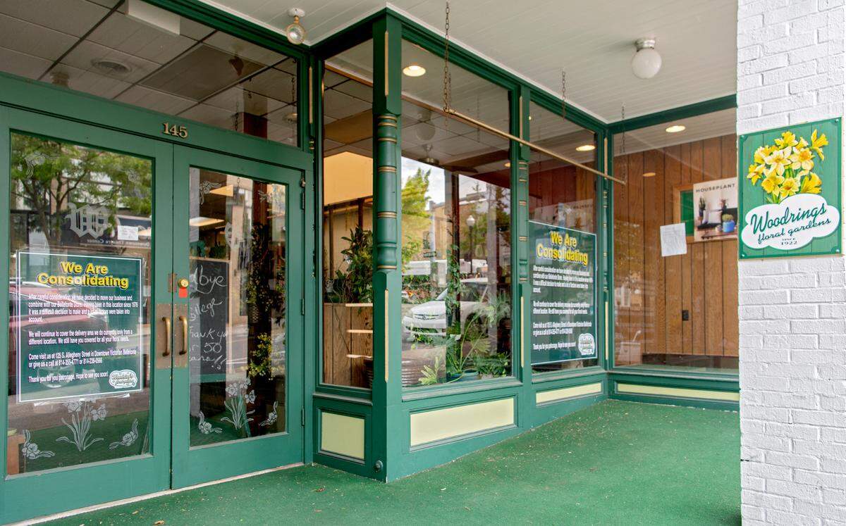 The Woodring’s Floral Gardens shop on South Allen Street has closed.