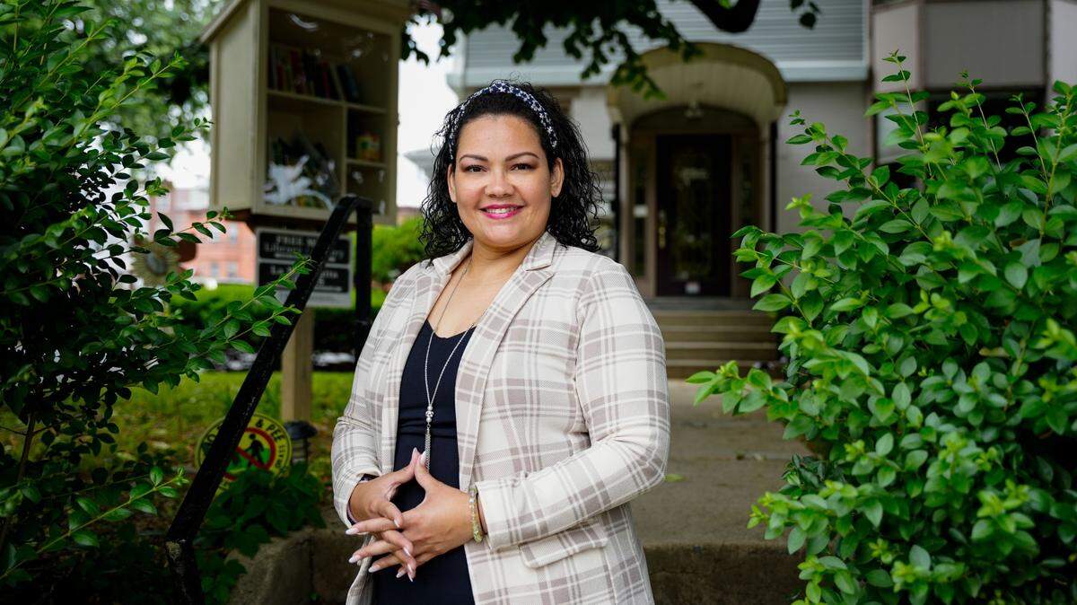 “It’s a much smoother path for candidates that don’t have those barriers in the way and those barriers are placed there too often to prevent BIPOC individuals to get into office,” said Yamelisa Taveras, a recent candidate for the Pennsylvania State Senate seen here at her office in Allentown.