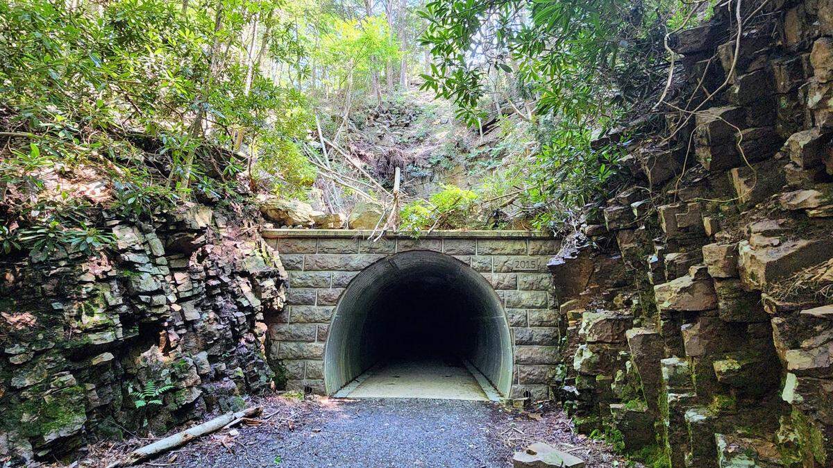 The Poe Paddy Railroad Tunnel is part of the Mid State Trail.