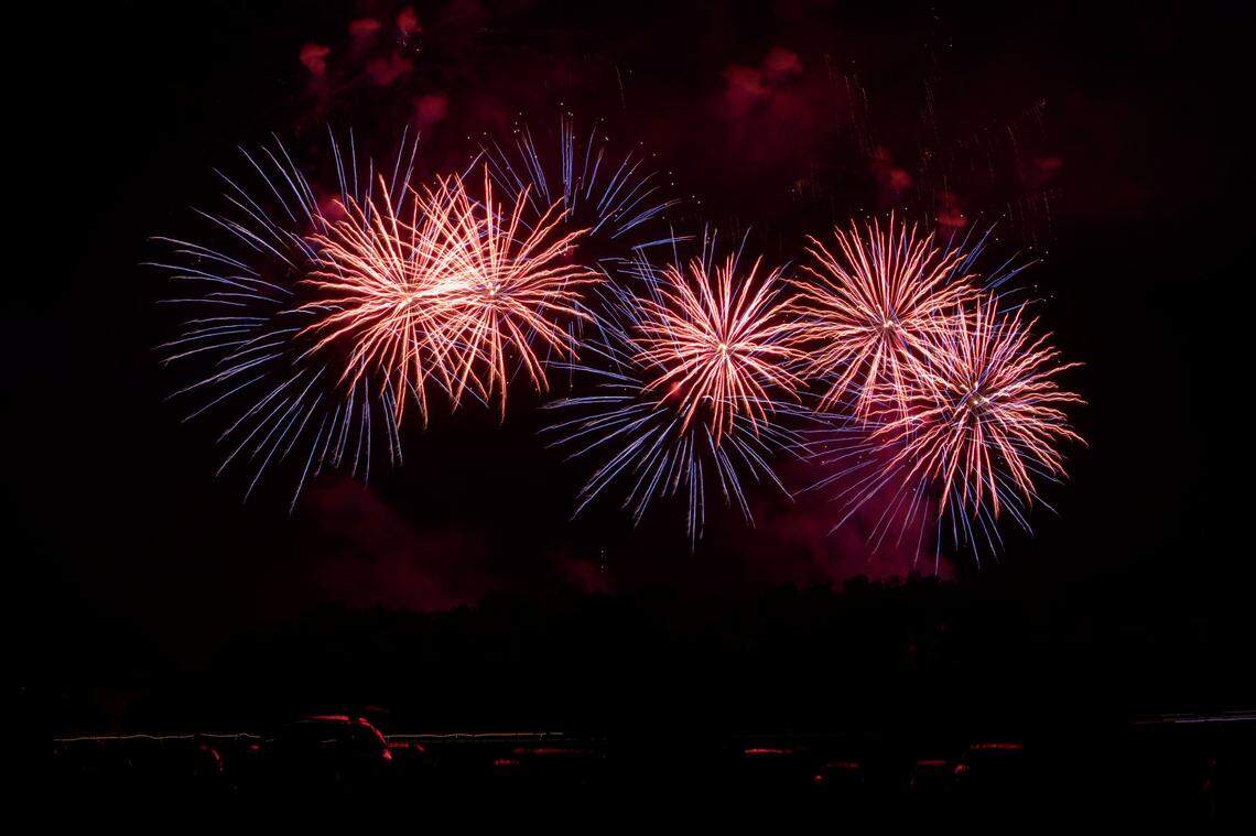 The Central PA 4th Fest fireworks show lights up the sky on Tuesday, July 4, 2023. Although some changes are expected this year, the fireworks display will remain unchanged.