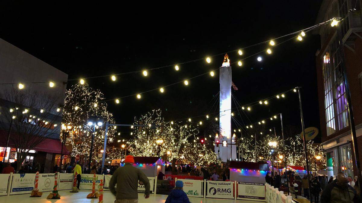 Guests enjoy the Easton Winter Village Skating Rink in this file photo. The Lehigh Valley city is considered one of the coziest winter towns in America, according to a new travel guide report.