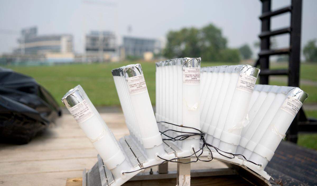 Firework preparation for the Central PA 4th Fest fireworks show is underway on Friday, June 30, 2023.