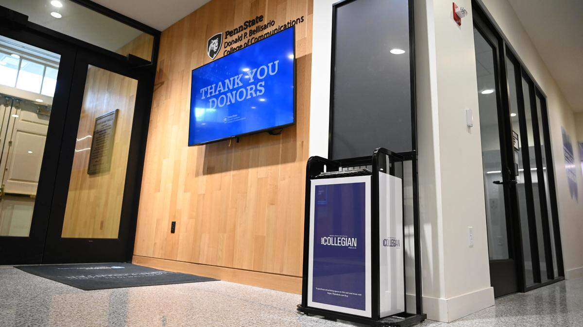 A Collegian news stand in the Willard Building on Friday, Sept. 20, 2024.