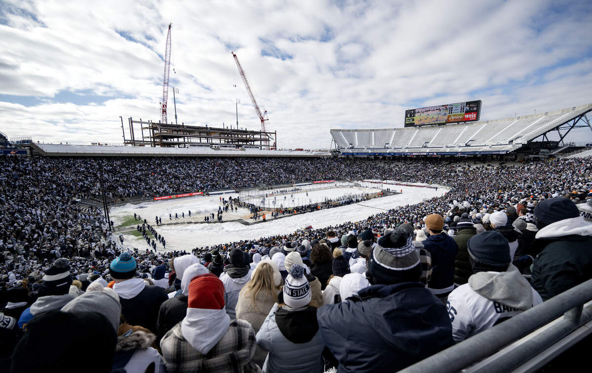 Fans fill Beaver Stadium for the Penn State men’s hockey game against Michigan State on Saturday, Jan. 31, 2026.