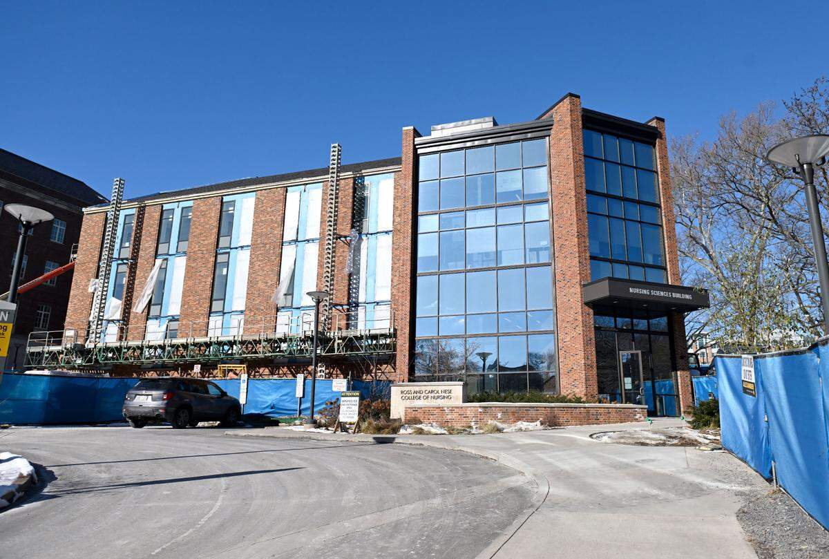 Renovations at the Nursing Sciences building on the Penn State University Park campus on Tuesday, Jan. 14, 2025.