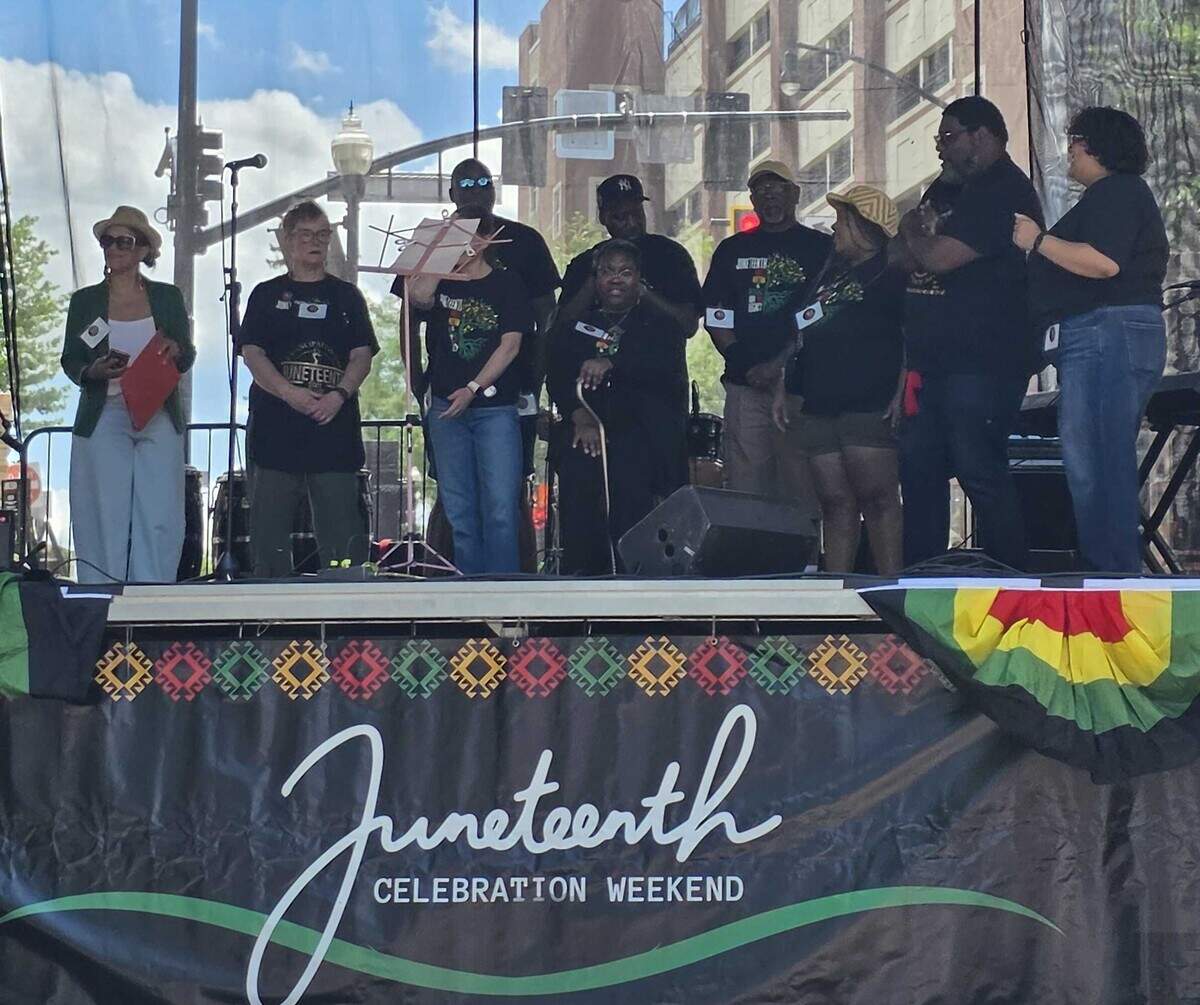 State College’s Juneteenth Committee welcomes attendees at the 7th annual Juneteenth Block Party on June 20, 2026.