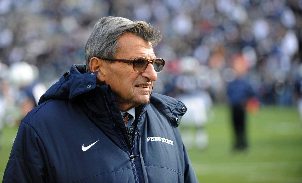 Former Penn State head football coach Joe Paterno is pictured in 2010.