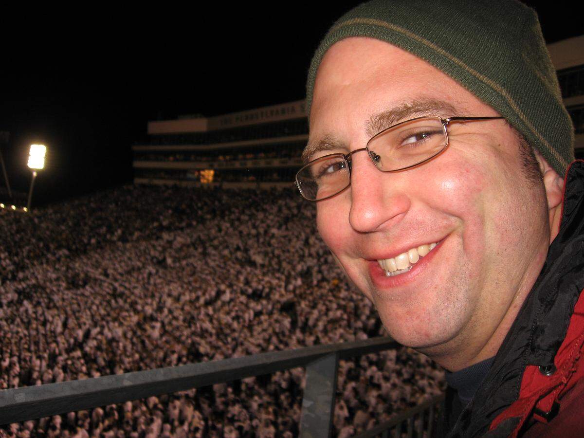 Parker Hayes at a Penn State football game.